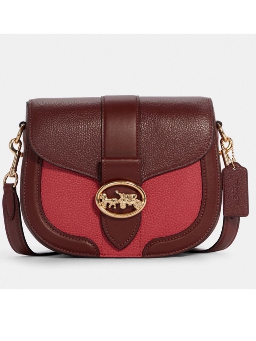 Coach Leather Georgie Saddle Crossbody